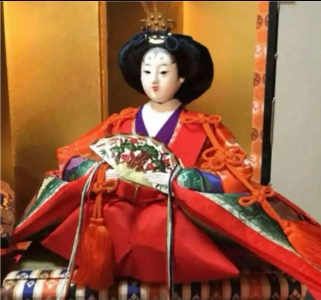 【ひな人形十五人揃い】「本畳親王台付」大ぶりですので施設にも最適ーこ