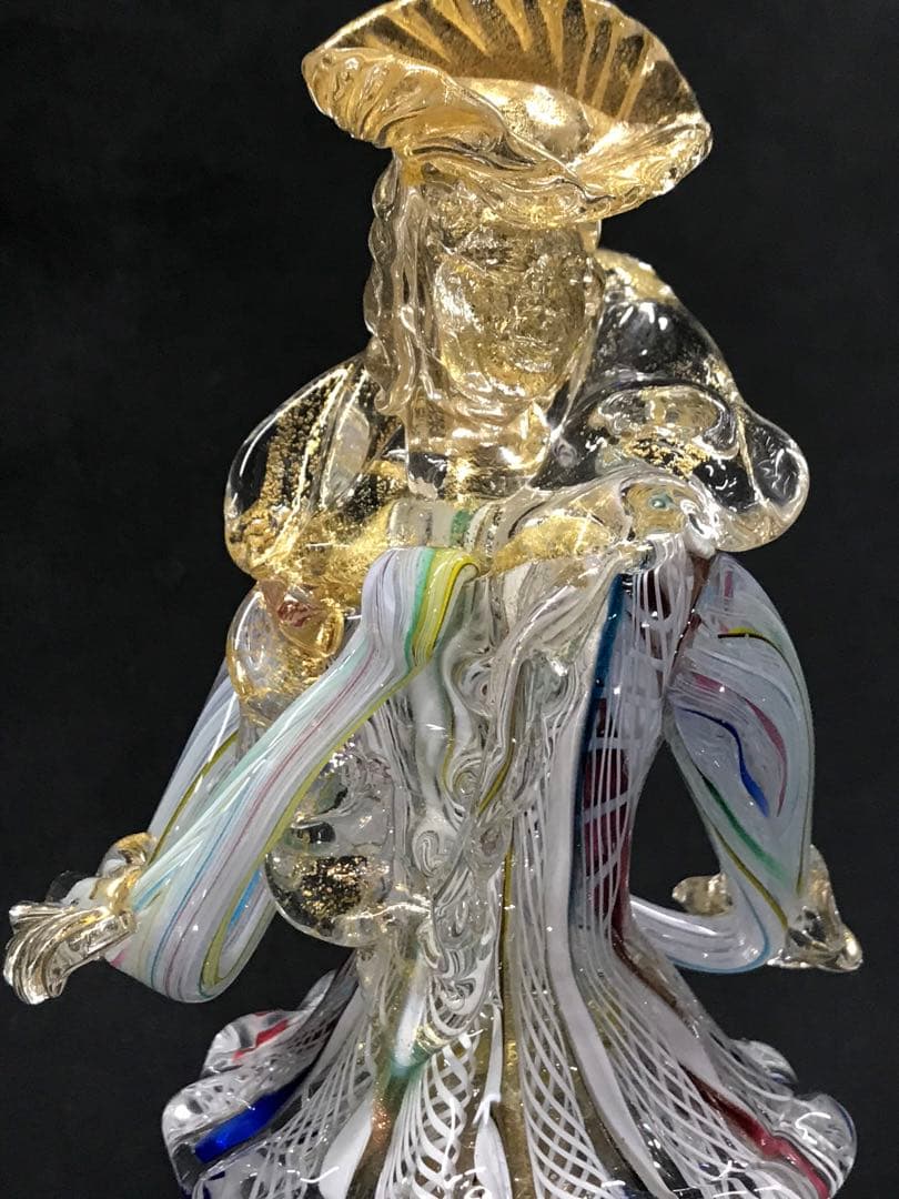 【現状品】ムラーノガラス ? ベネチアンガラス ? 置物　カサノバ　恋人