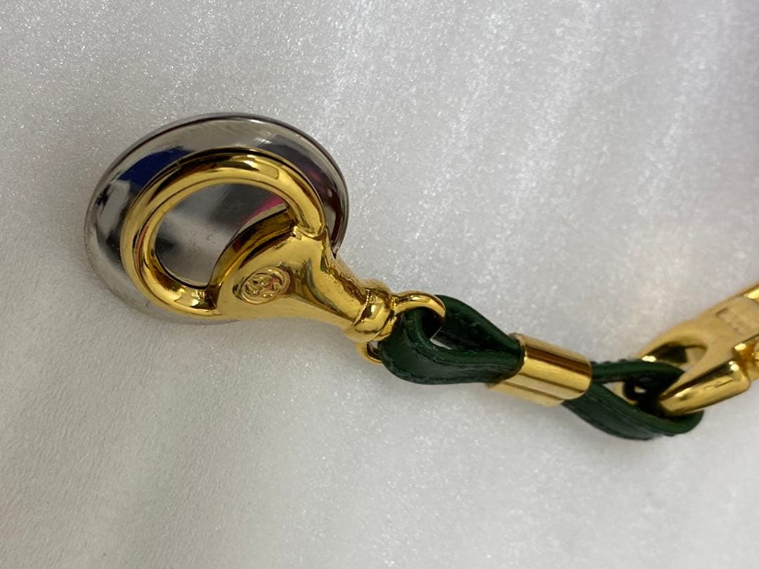 3-2458 オールドグッチ キーホルダー インターロッキング ヴィンテージ箱付