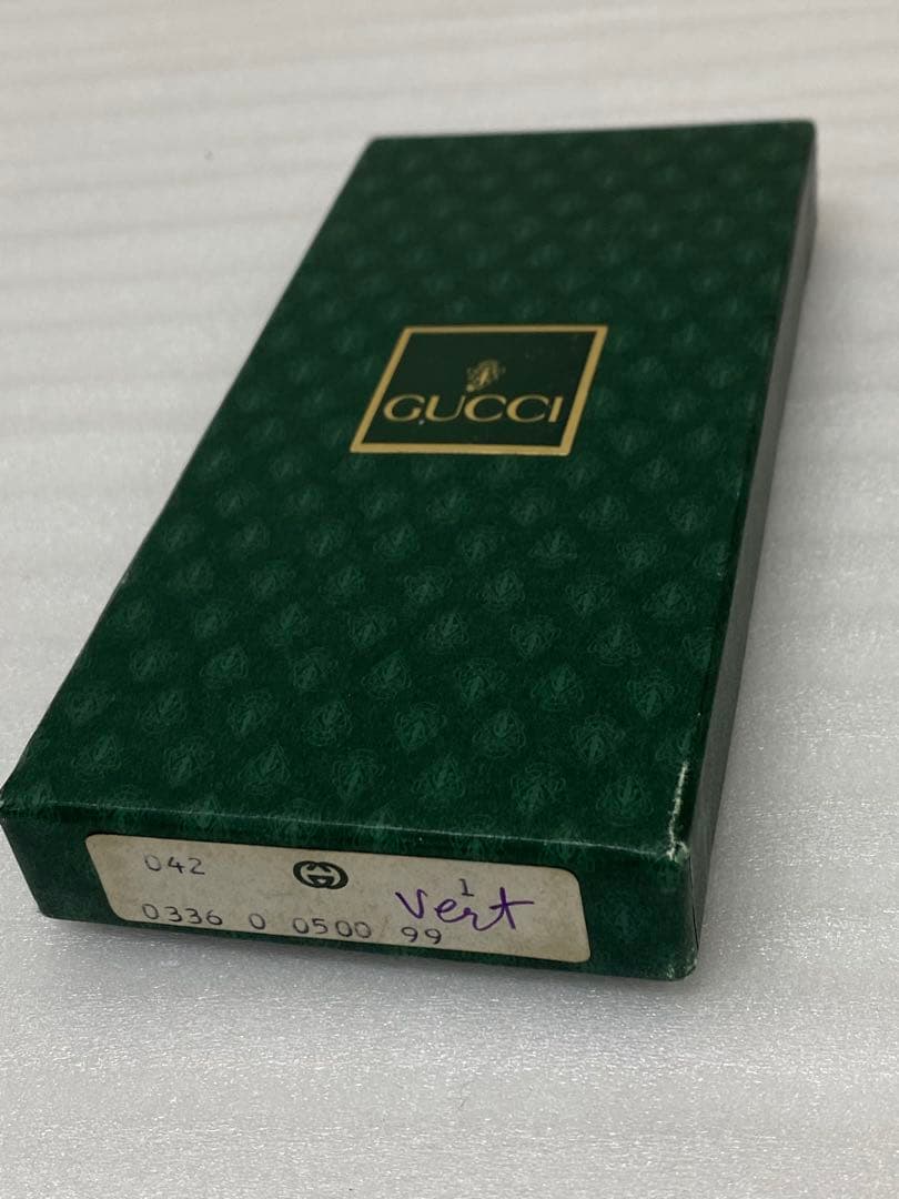 3-2458 オールドグッチ キーホルダー インターロッキング ヴィンテージ箱付