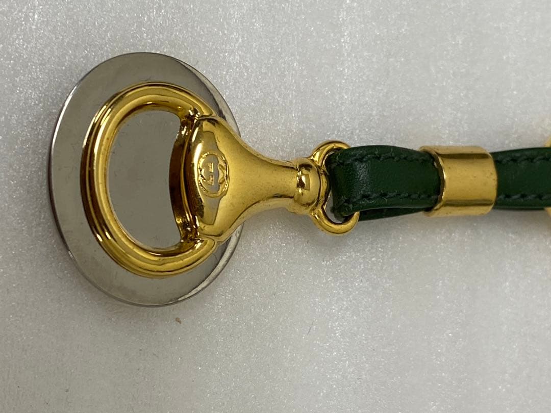 3-2458 オールドグッチ キーホルダー インターロッキング ヴィンテージ箱付