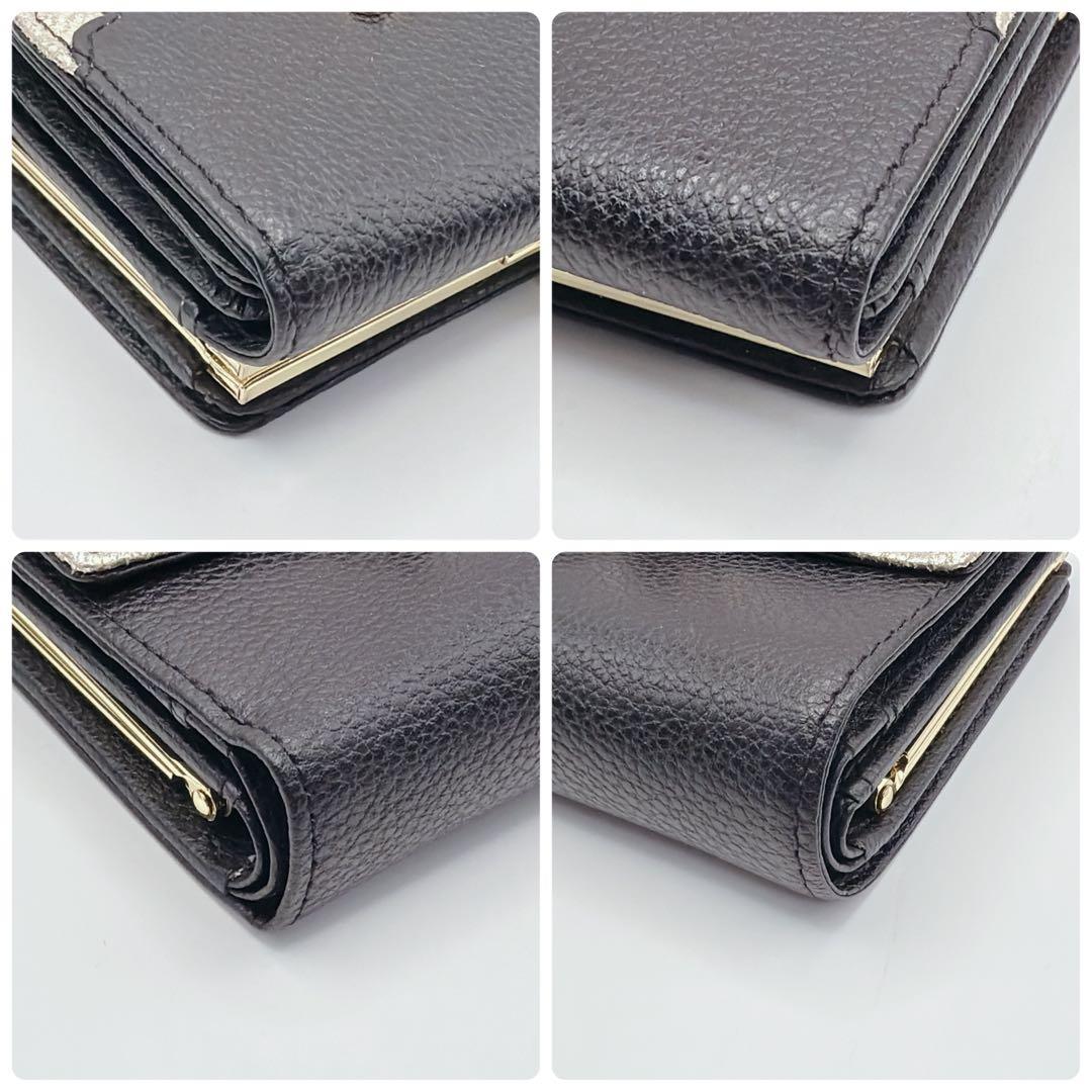 ANNA SUI アナスイ 財布 三つ折り ラムール レザー 蝶 バタフライ