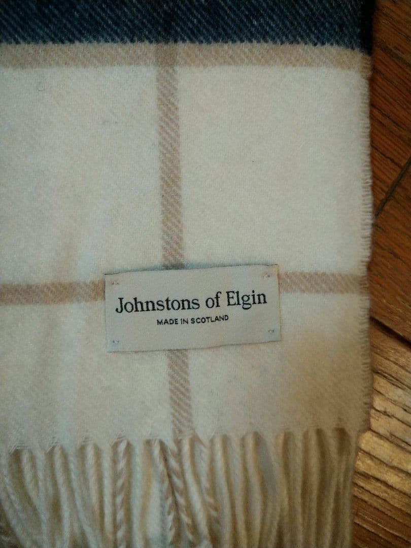本日のみ値下げジョンストンズ カシミヤ100％ ストール チェック 国内正規品