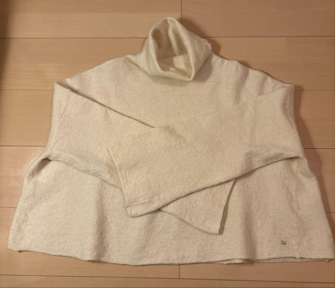 45RPM フロート縮絨の馬セーター タートルネック プルオーバー