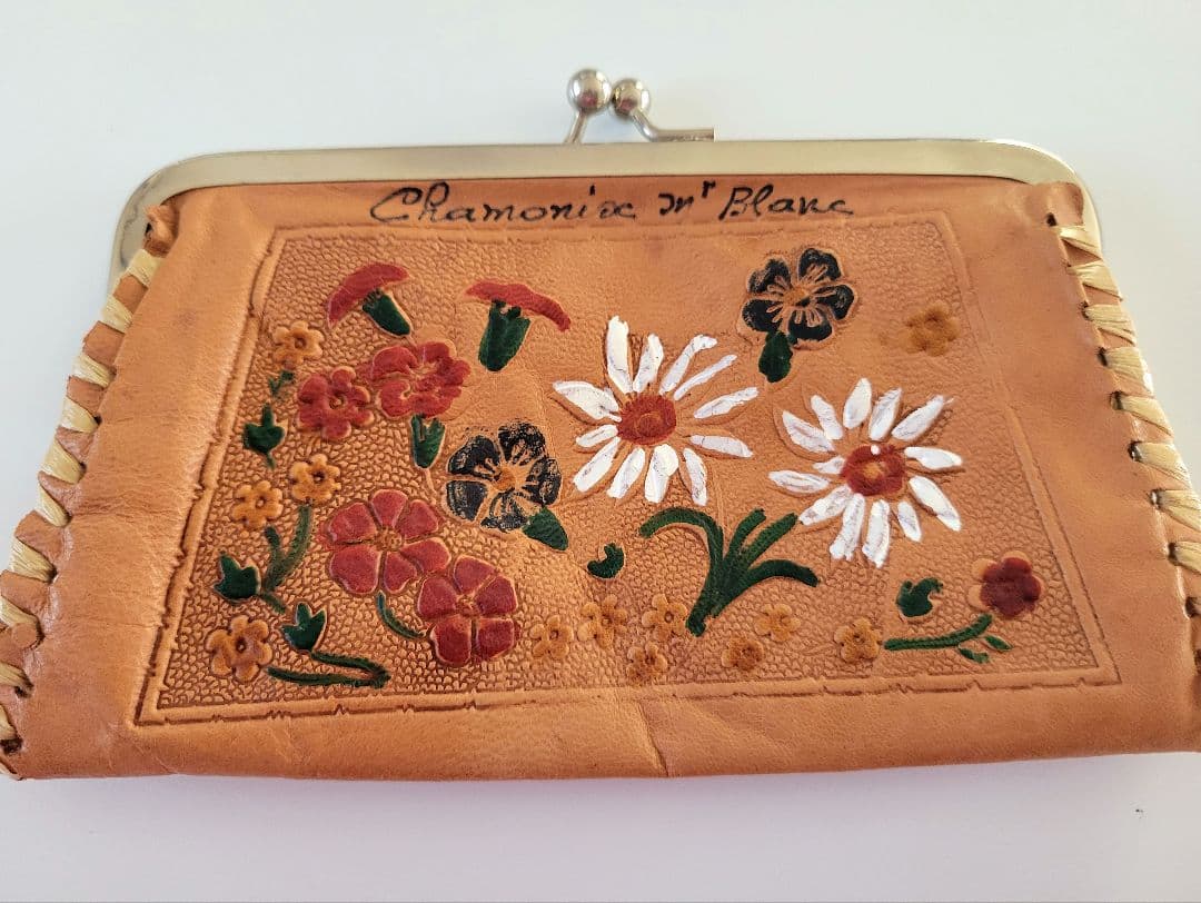 花柄本革アクセサリーケース