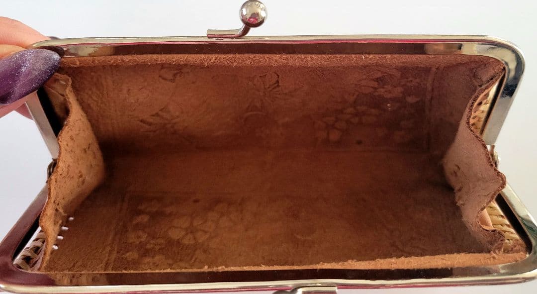 花柄本革アクセサリーケース