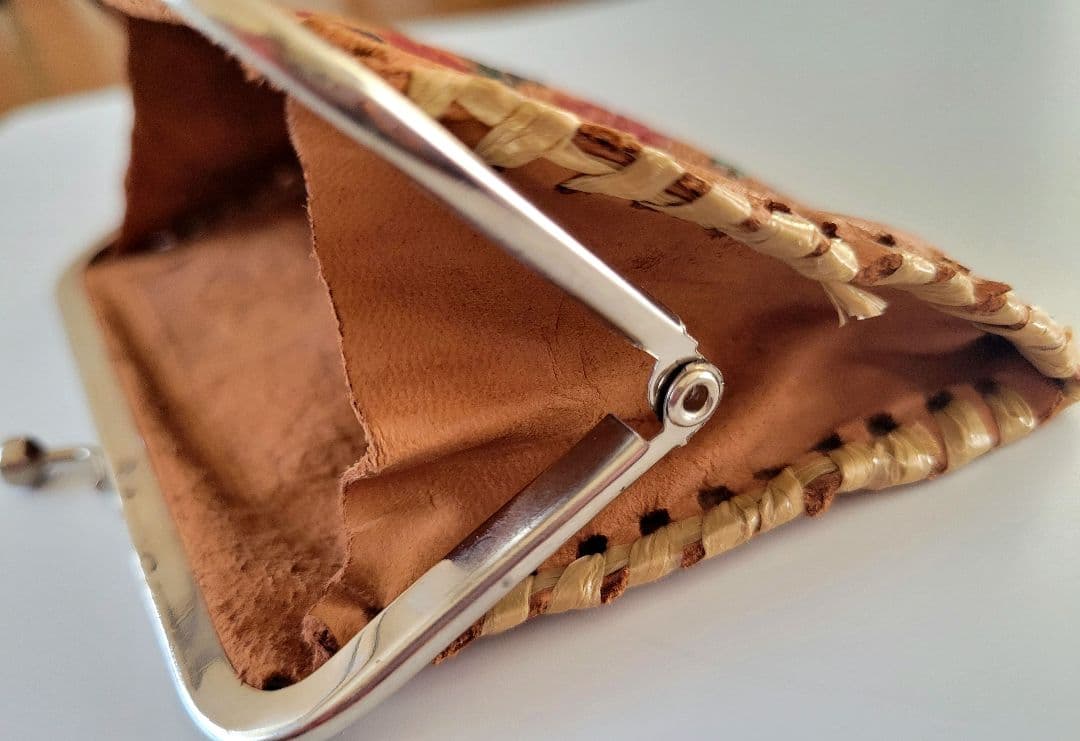 花柄本革アクセサリーケース