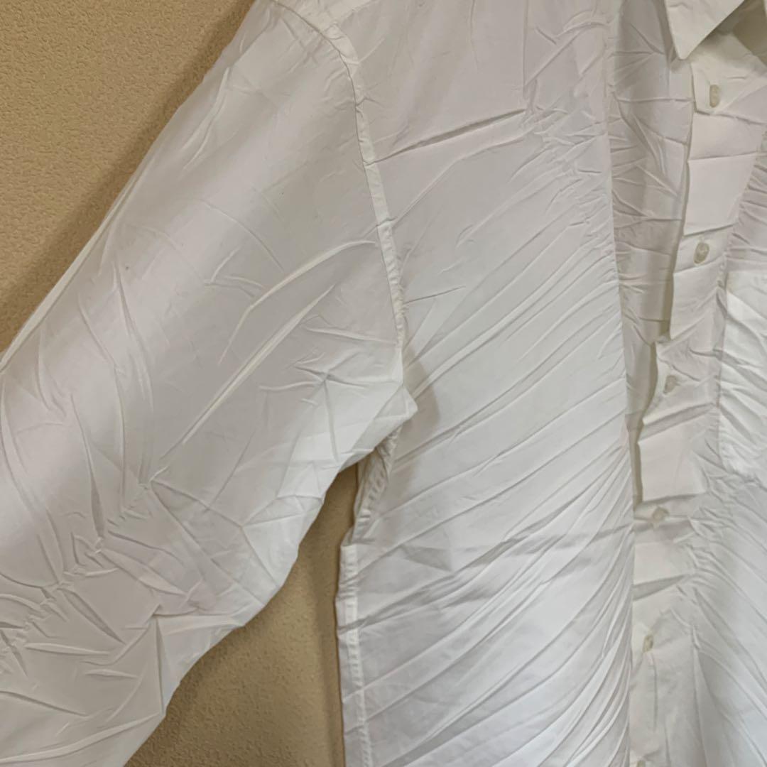 90's　ISSEY MIYAKE　プリーツシャツ　スクエアカット　L