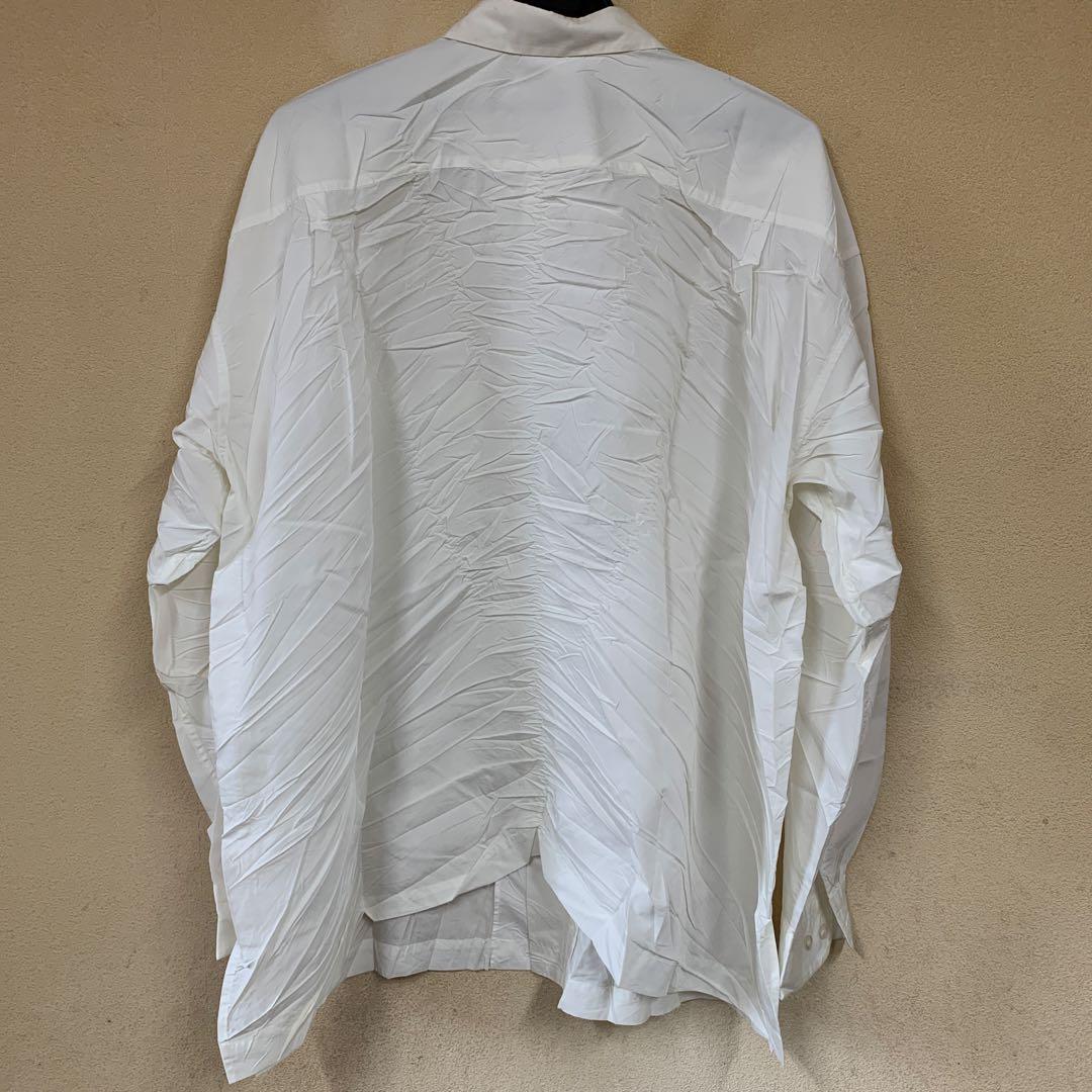 90's　ISSEY MIYAKE　プリーツシャツ　スクエアカット　L