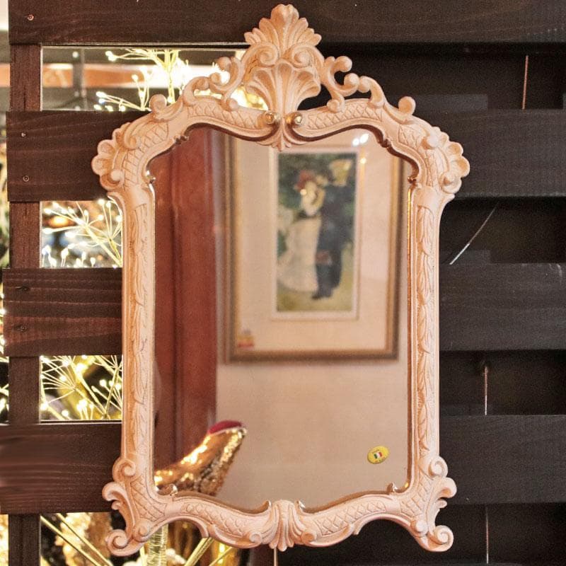 ウォールミラー イタリア製 ホワイト 白 インテリア 壁掛け 124-612