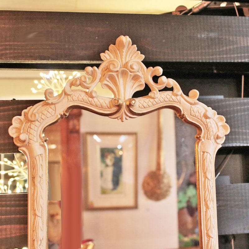 ウォールミラー イタリア製 ホワイト 白 インテリア 壁掛け 124-612