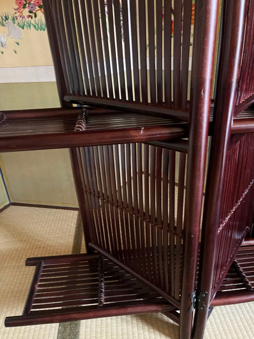 竹 飾り棚 衝立 昭和レトロ 什器 インテリア