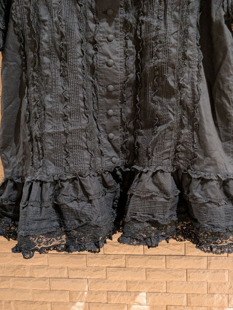 ピンクハウス ピンタック、フランスレース、リボン、フリルスリーブ ブラウス値下げ