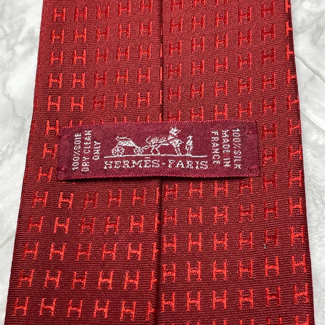 エルメス　HERMES ネクタイ　H柄　ファソネ　スーツ　シャツ　カフス