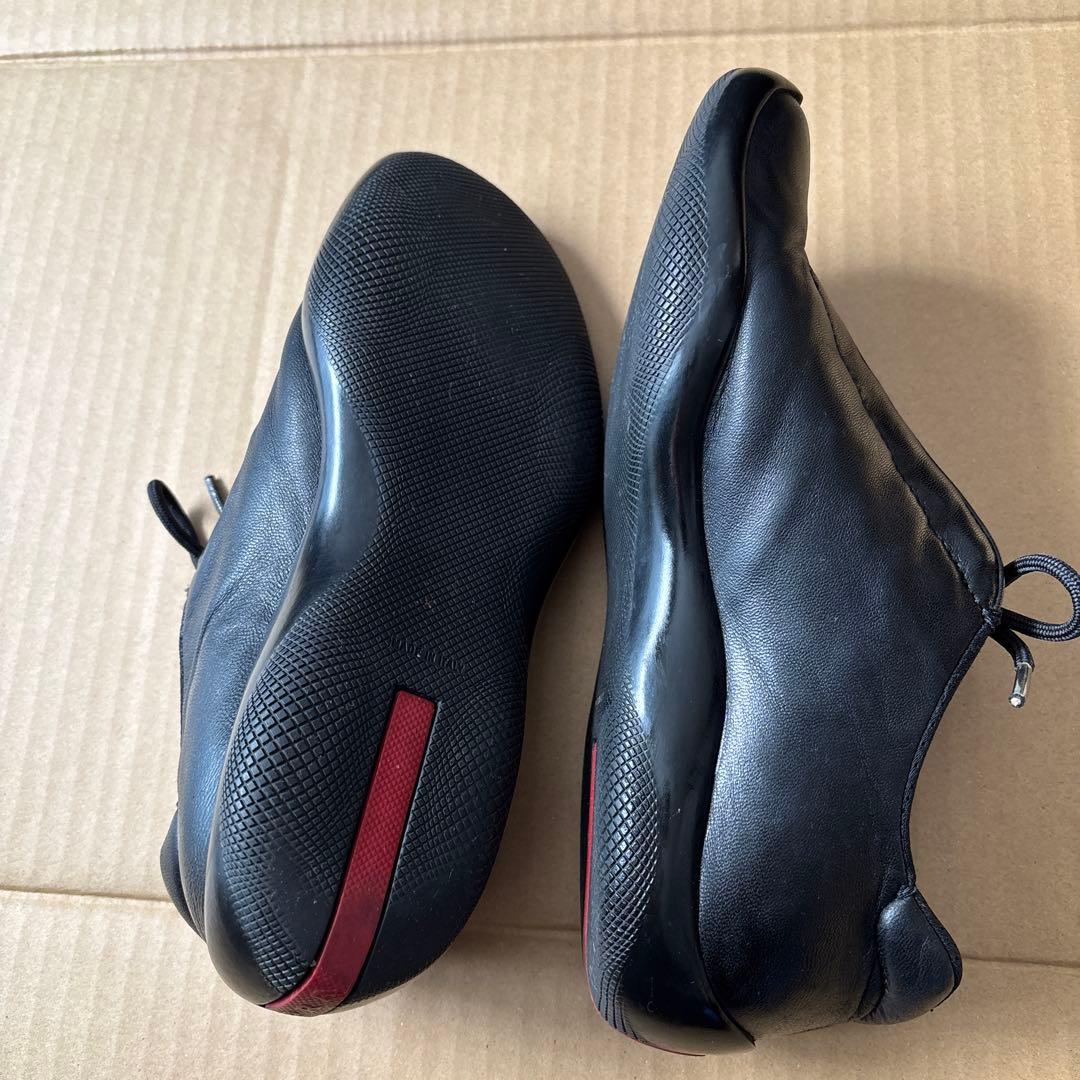 PRADAナッパレザースニーカー黒23.5