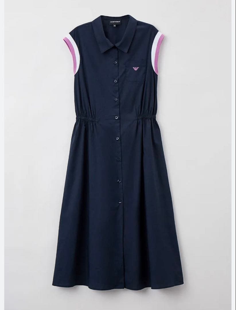 Emporio Armani 半袖ワンピース 紺色 未使用　タグ付き