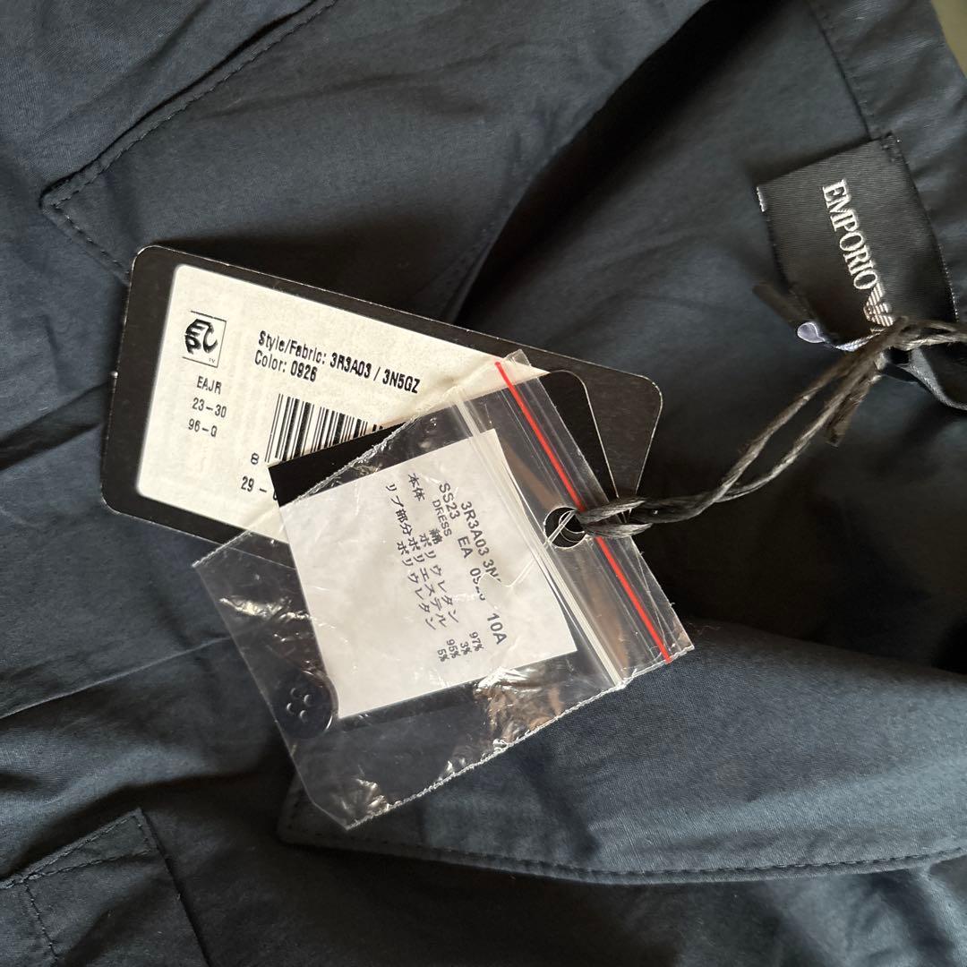 Emporio Armani 半袖ワンピース 紺色 未使用　タグ付き