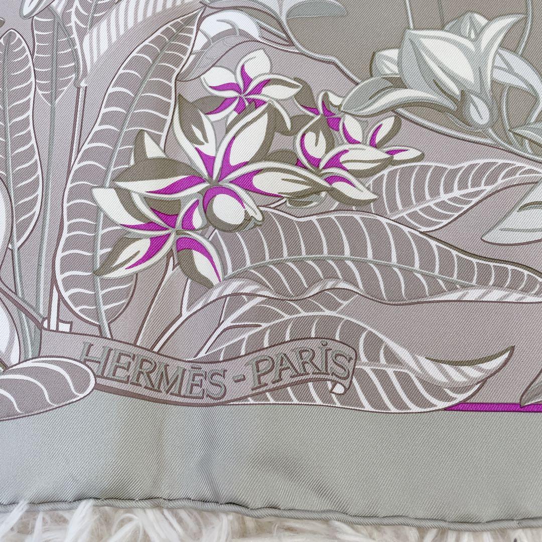 極美品　エルメス　カレ90 フラミンゴパーティー　スカーフ　シルク100%