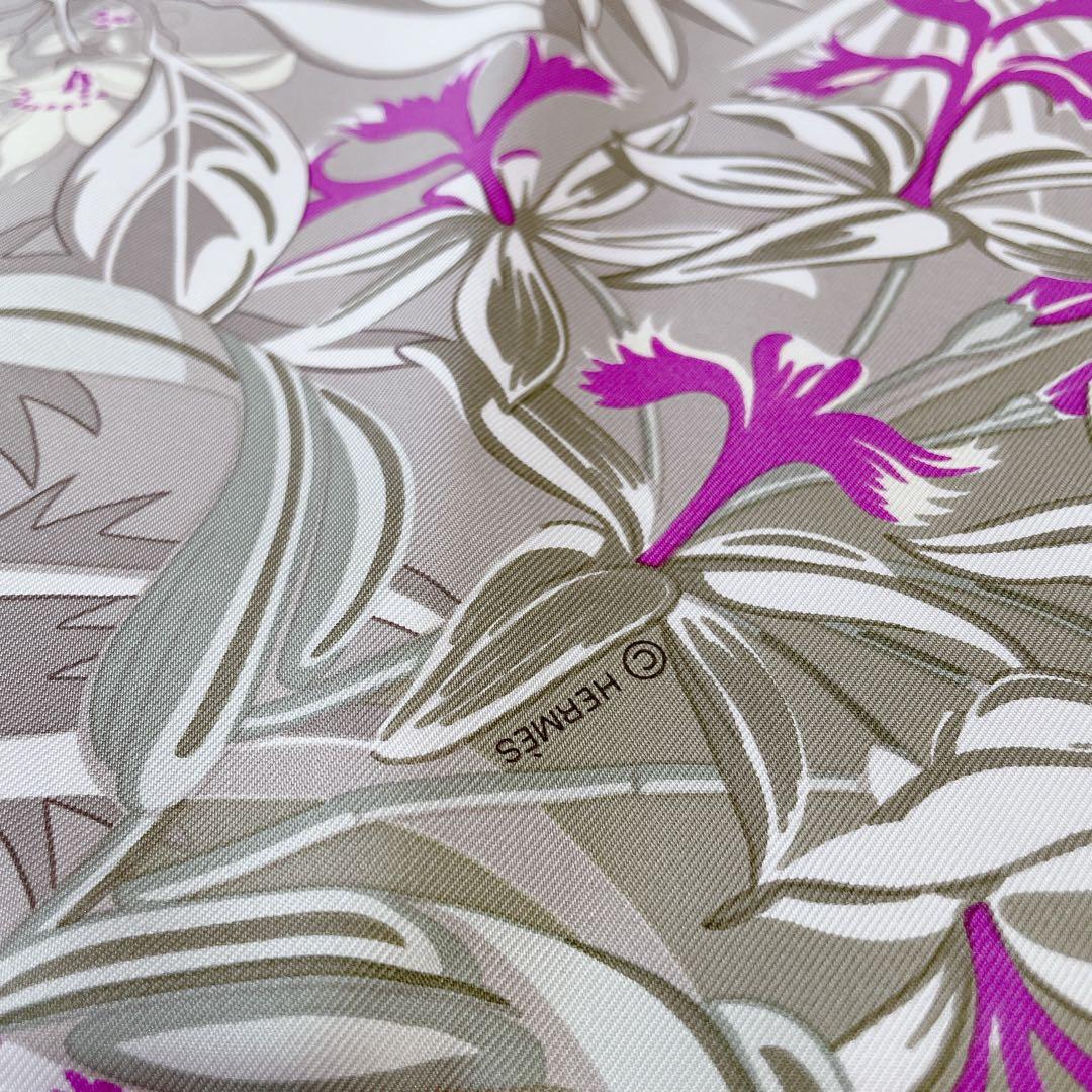 極美品　エルメス　カレ90 フラミンゴパーティー　スカーフ　シルク100%