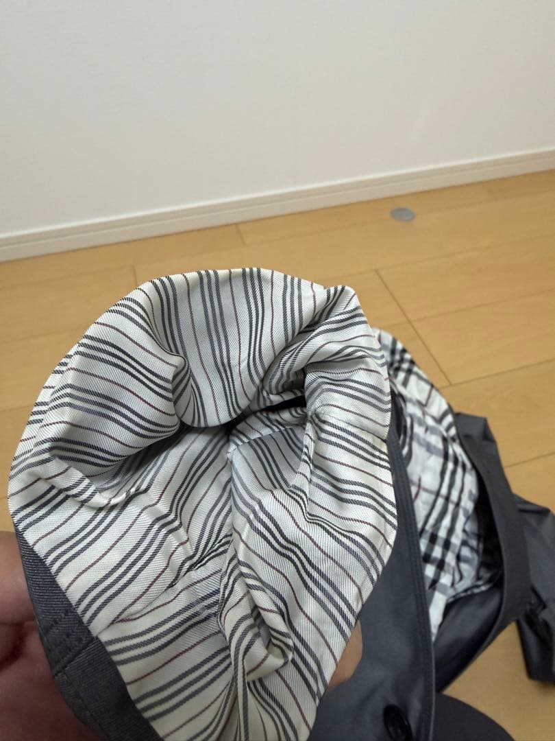 美品★バーバリーブラックレーベル ライナー ベルト付 トレンチコート 光沢 XL