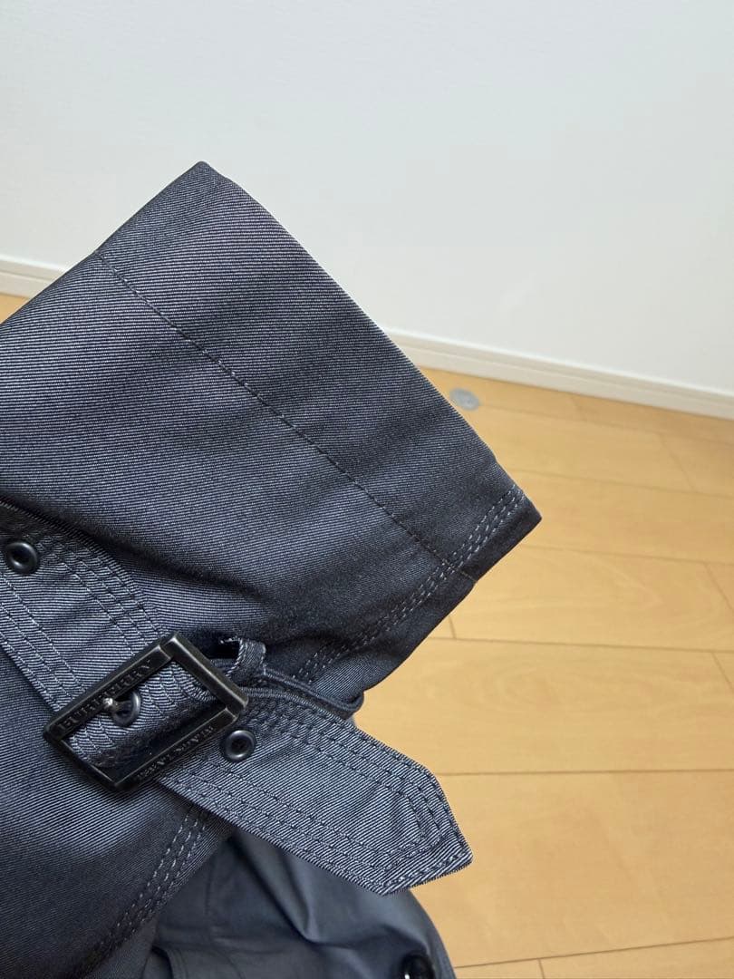 美品★バーバリーブラックレーベル ライナー ベルト付 トレンチコート 光沢 XL