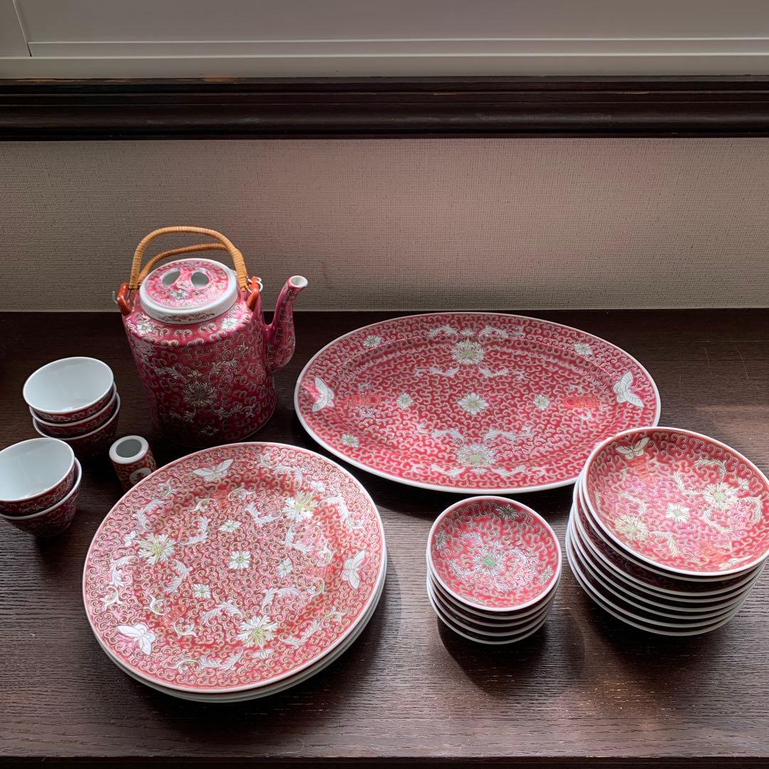 おまけ醤油差し追加【直接取引限定】景徳鎮② 22セット　茶器　食器　中華料理