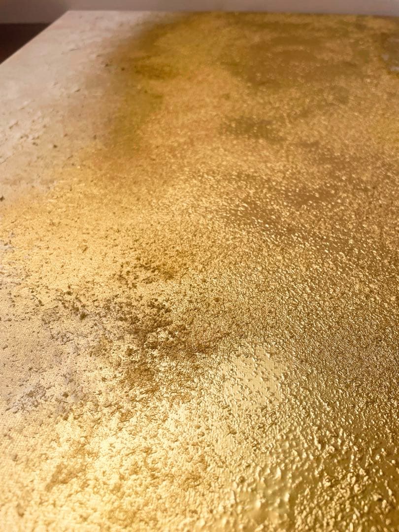 大きい抽象画｜803×652｜現代アート 絵画　テクスチャーアート　大きめ　金白