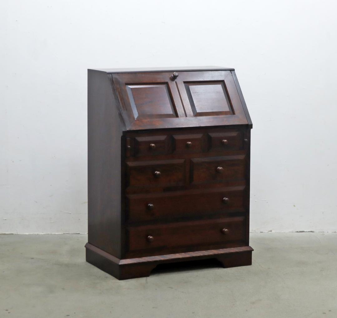 松本民芸家具 ライティングビューロー ミズメザクラ無垢材 デスク キャビネット