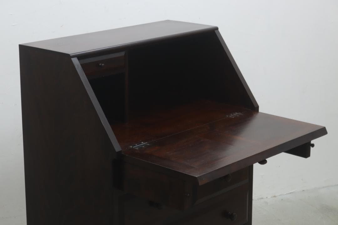 松本民芸家具 ライティングビューロー ミズメザクラ無垢材 デスク キャビネット