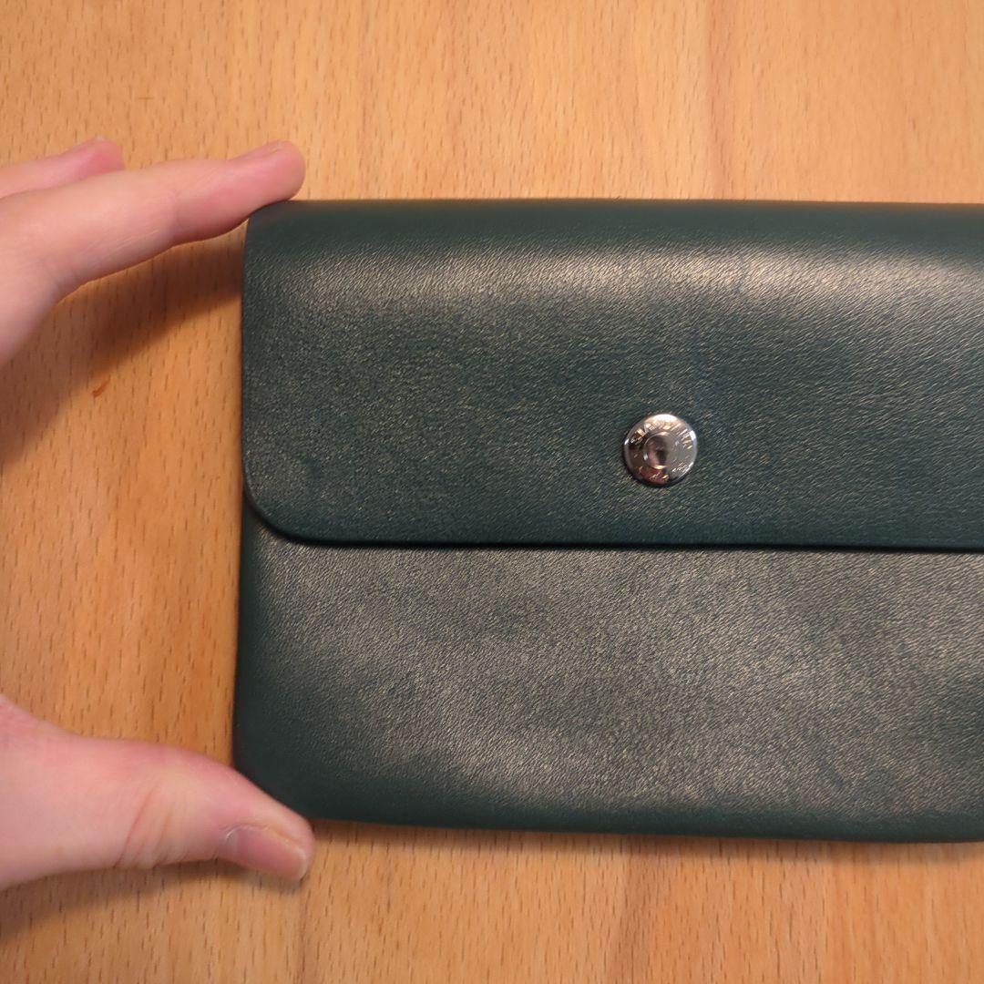 【美品】スタンダードサプライ　パルフラップウォレット ダークグリーン 財布