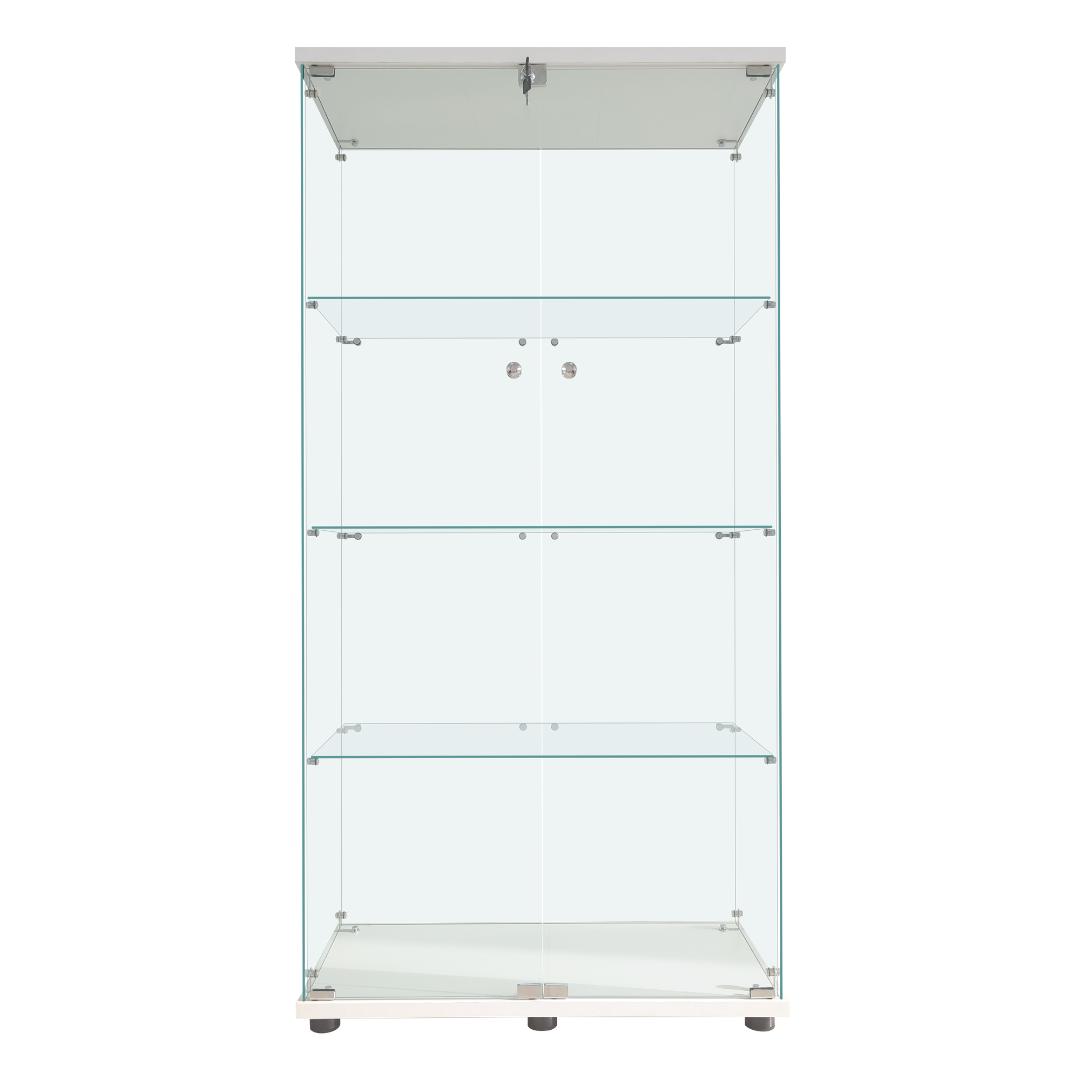 ネクロマンサー【新品】フィギュアケース 4段ワイド 棚 ホワイト ガラス