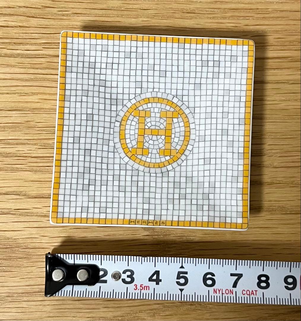 ゴールド カレ No1 トレイ プレート 皿 HERMES エルメス モザイク