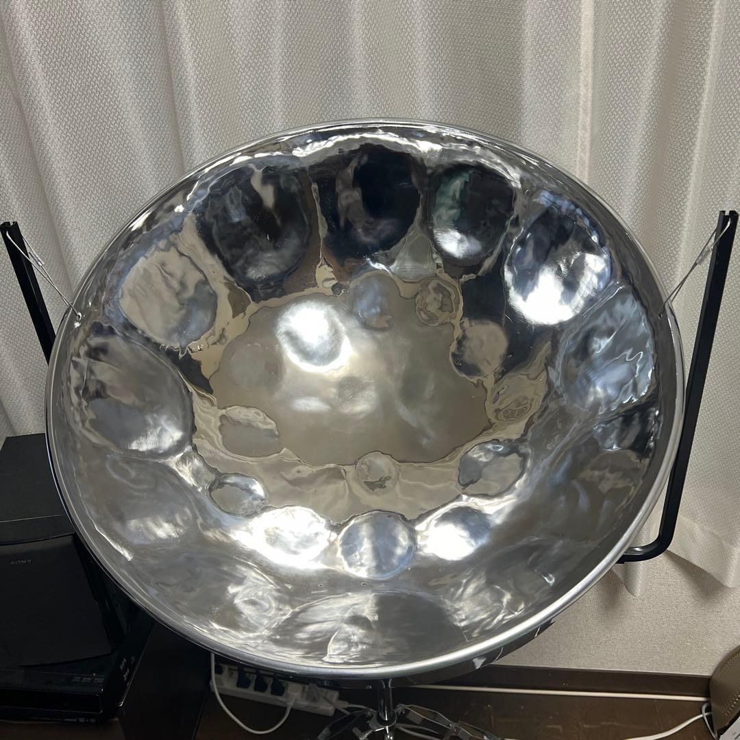 スティールパン ローテナーパン スタンド、マレット、ケース、本付