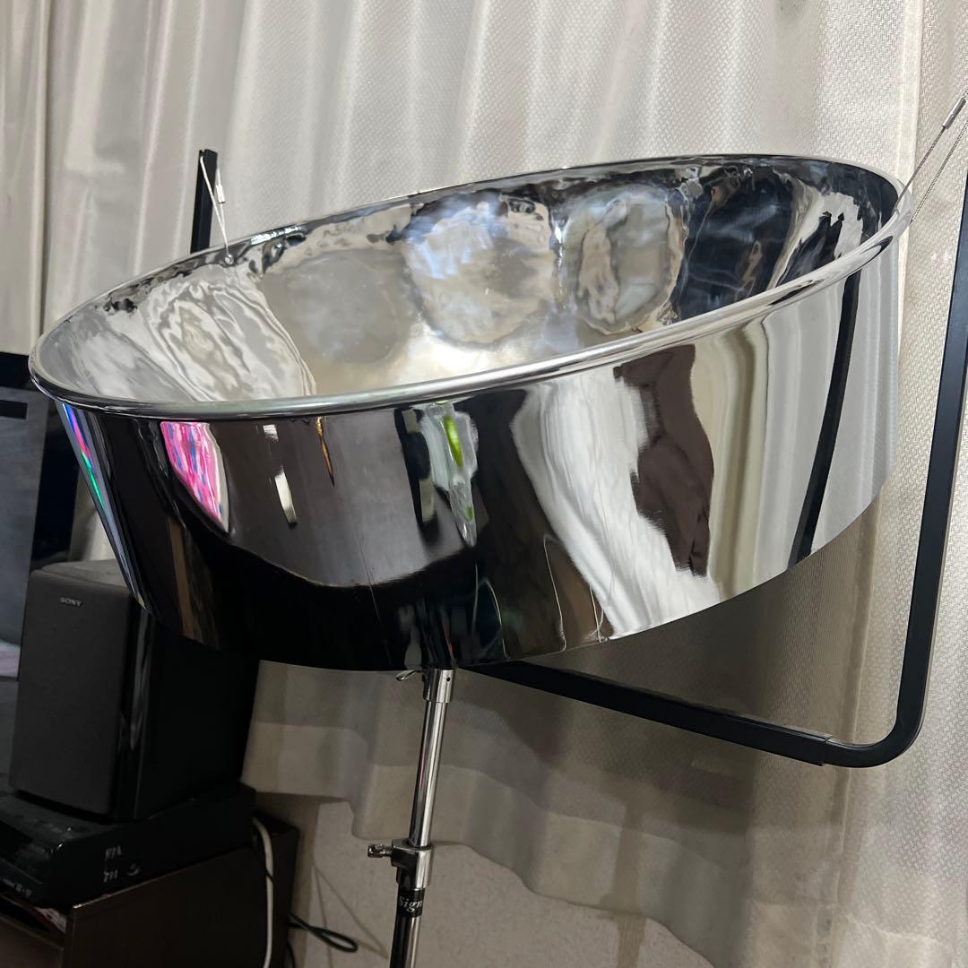 スティールパン ローテナーパン スタンド、マレット、ケース、本付