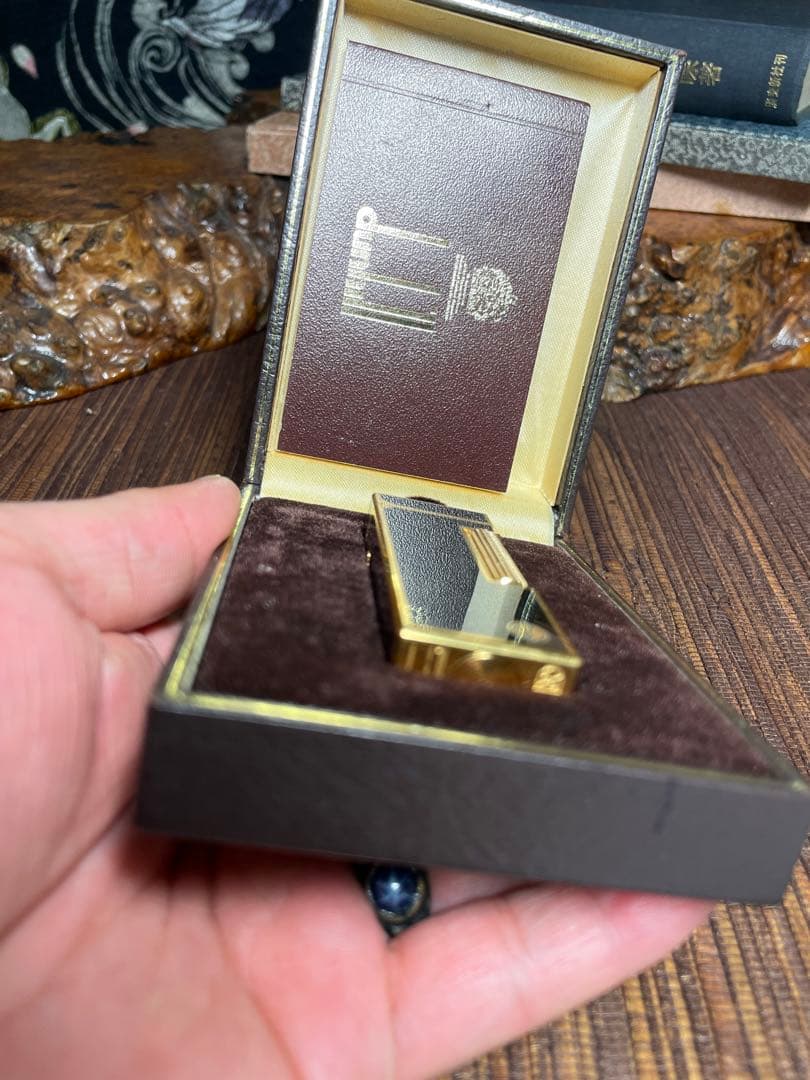 Y*A様 Dunhill ダンヒル ガスライター ブラック×ゴールド ローラー式