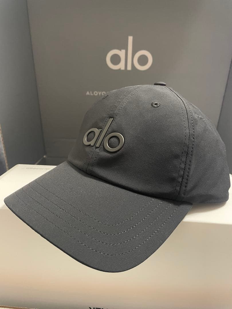 正規品 alo yoga キャップ 帽子 ブラック 新品　アロ ヨガ①