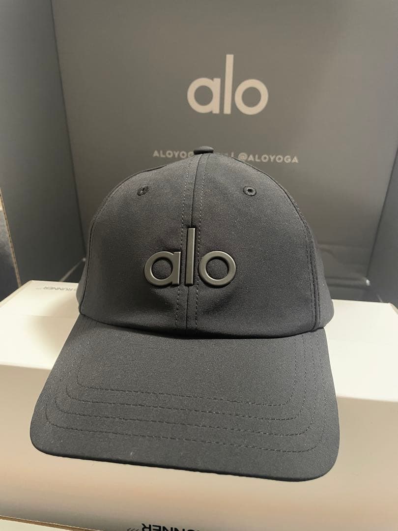 正規品 alo yoga キャップ 帽子 ブラック 新品　アロ ヨガ①