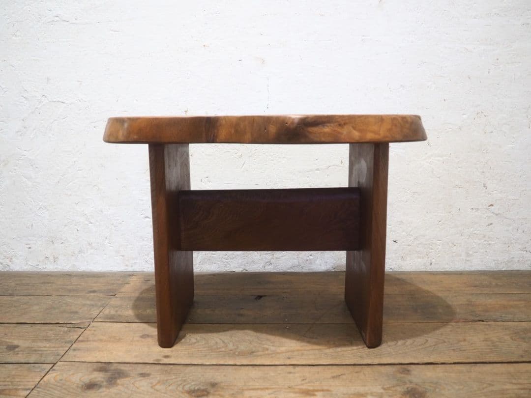 1203 けやきのセンターテーブル　欅　展示台　陳列台　椅子　ベンチ　レトロ