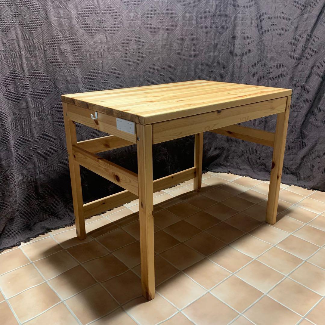 【天板ワックス処理済み】無印良品 パイン材デスク 幅86 リモートワーク 勉強机