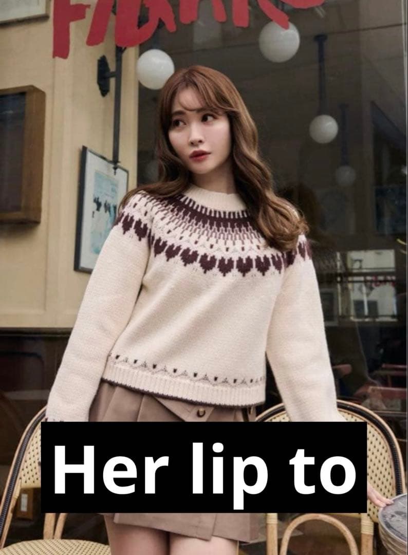 トップス Her lip to Heart Fair Isle Knit Pullover
