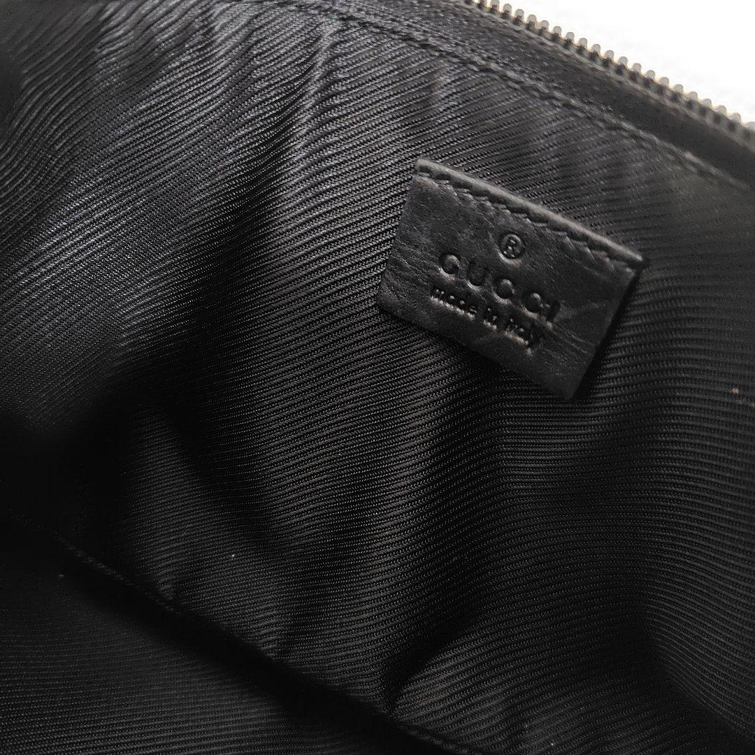 【GUCCI 】GGパターン アクセサリーポーチ ブラック キャンバス地