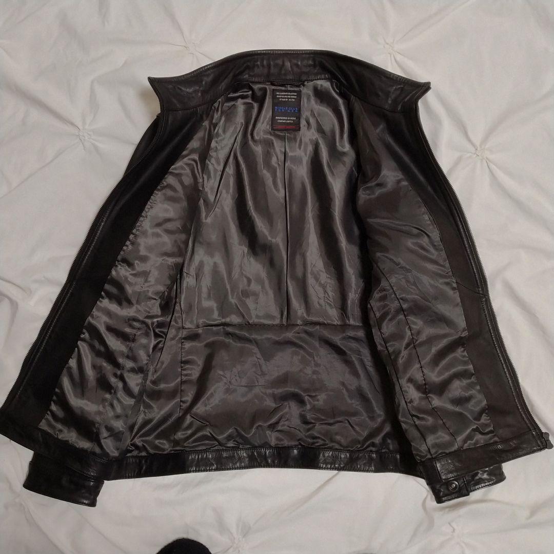 【ビックサイズ XL 本革】ニコルクラブ レザー ライダースジャケット シングル