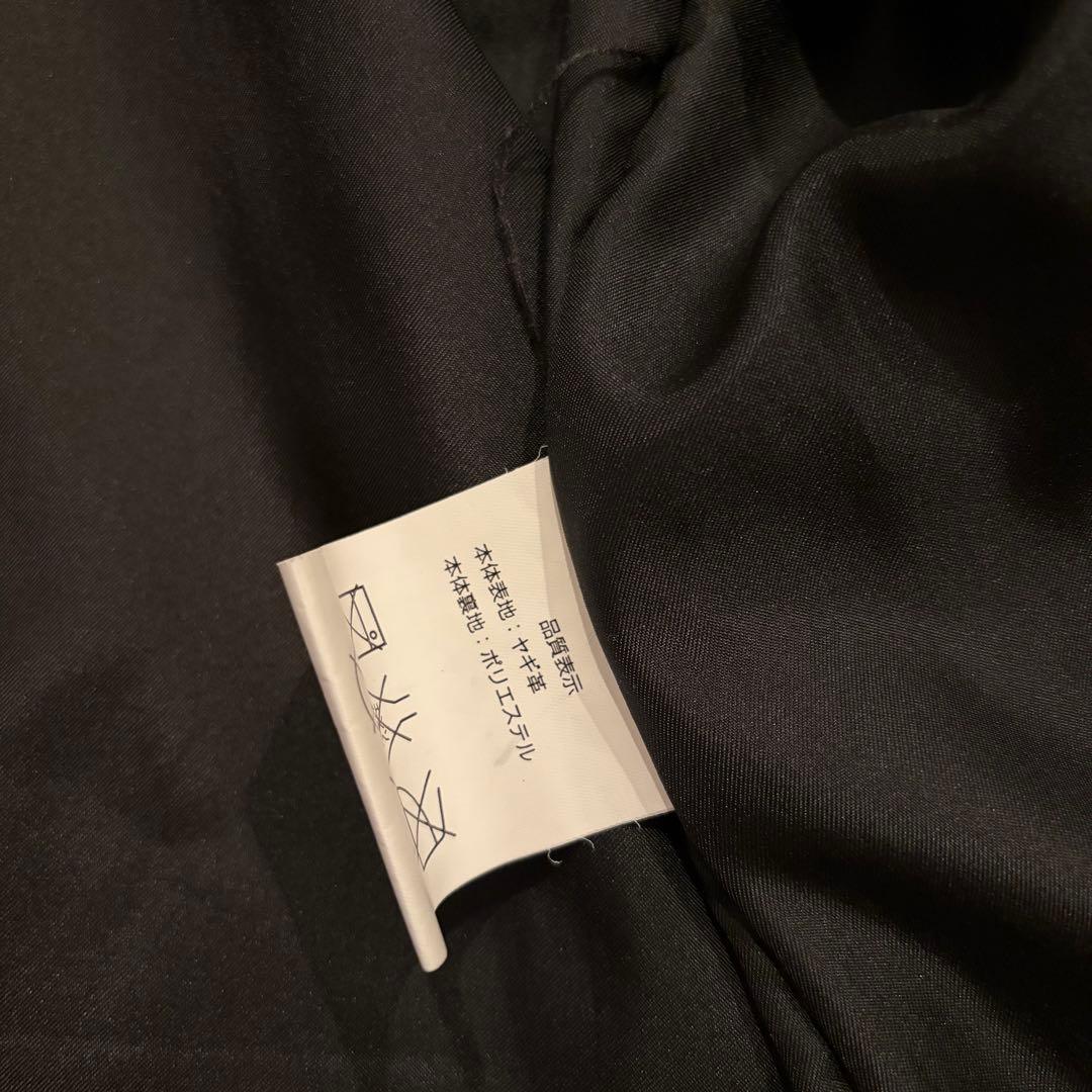 希少5L/完売品　フリーダムレザー 本革 ダブルライダースジャケット ヤギ革 黒