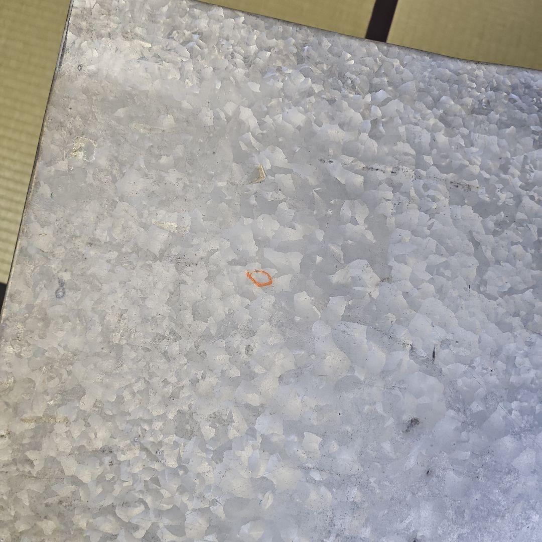 昭和レトロ/1950年代物】別注ブリキ製品ボックス 金属製ハンドル付き特大 刻印