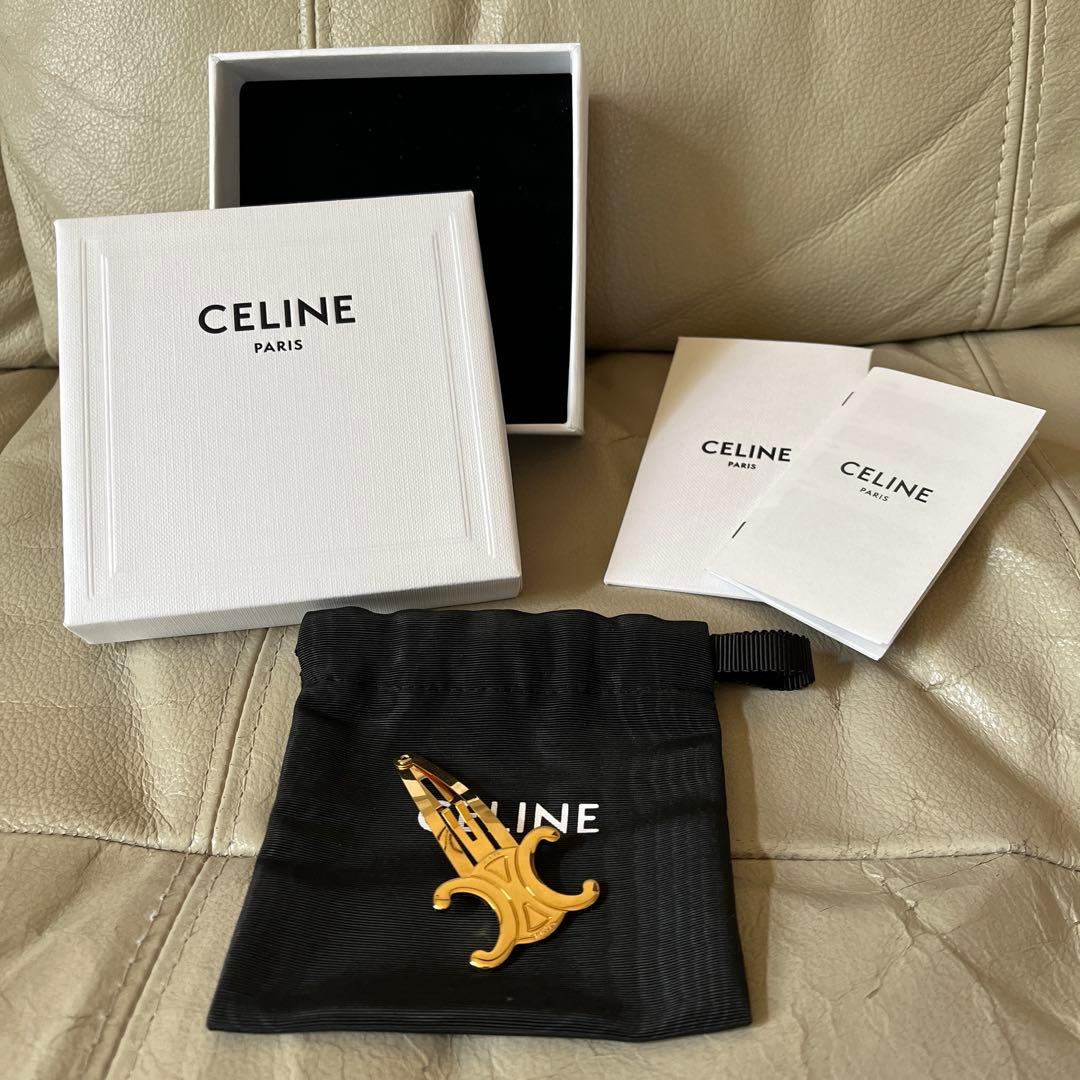 極美品☆セリーヌ ヘアクリップ ヘアアクセサリー ゴールド1つ