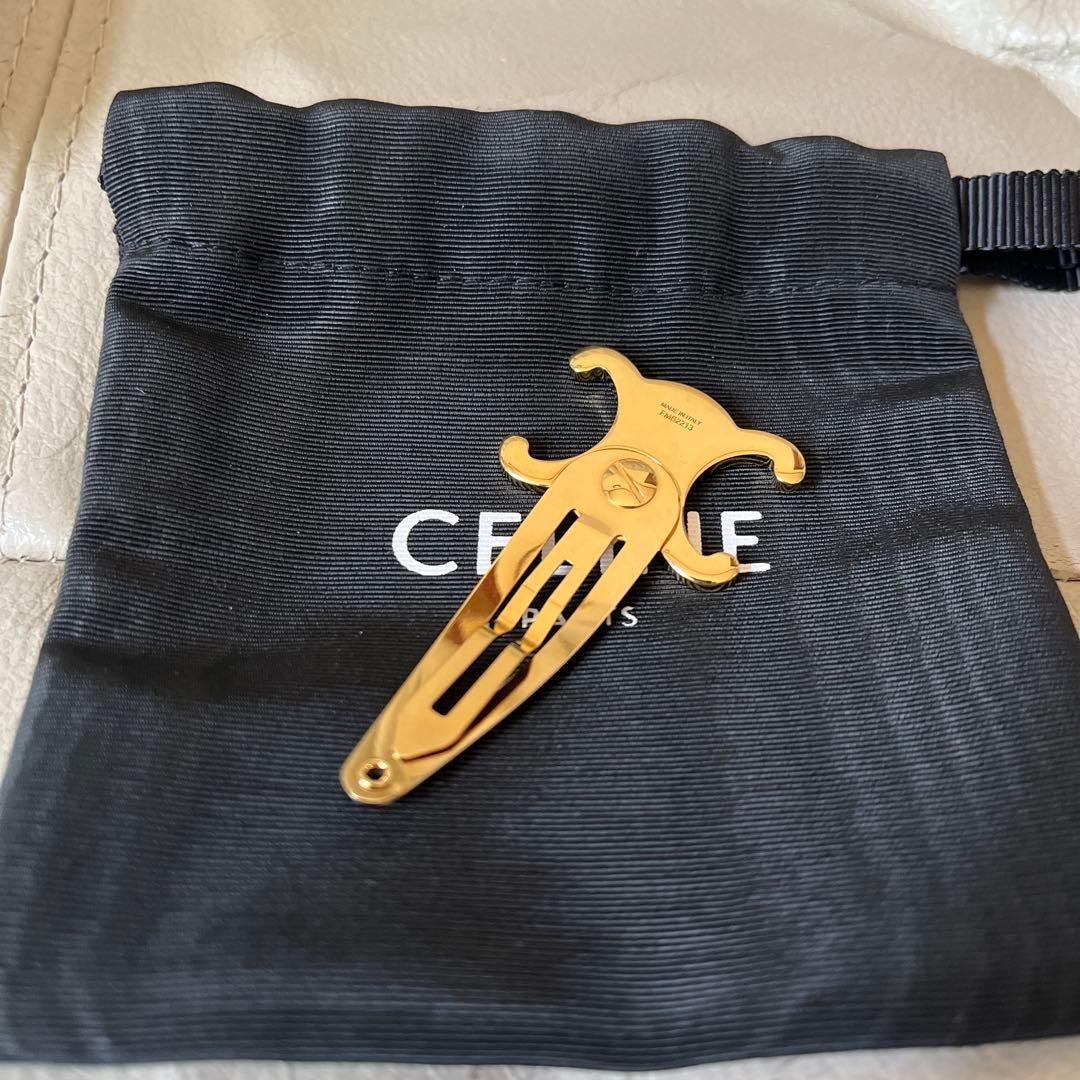 極美品☆セリーヌ ヘアクリップ ヘアアクセサリー ゴールド1つ