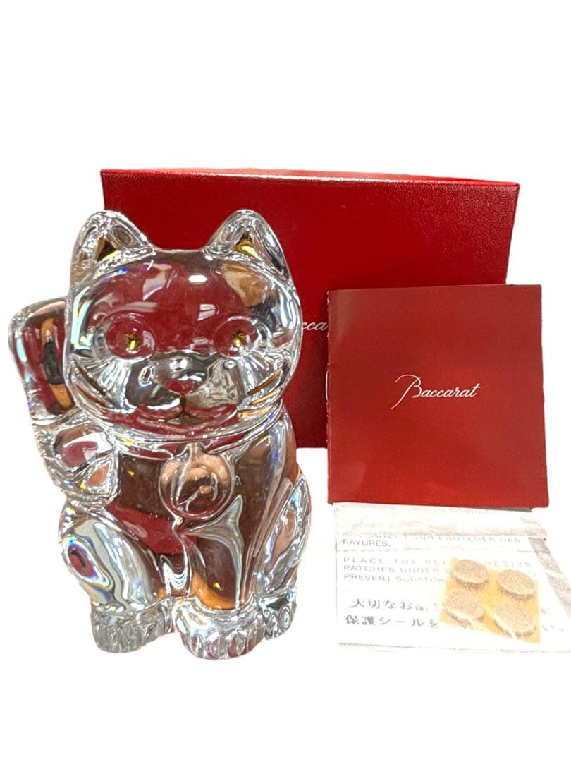 美品　Baccarat バカラ　まねき猫 招き猫 ラッキーキャット