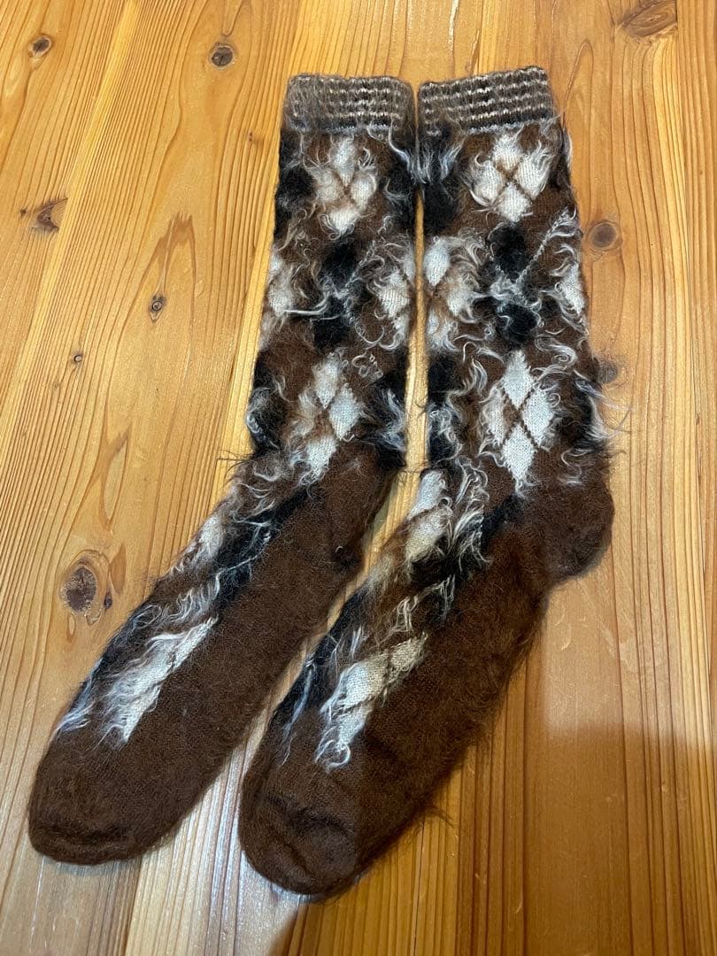 fumika uchida アーガイルモヘアソックス