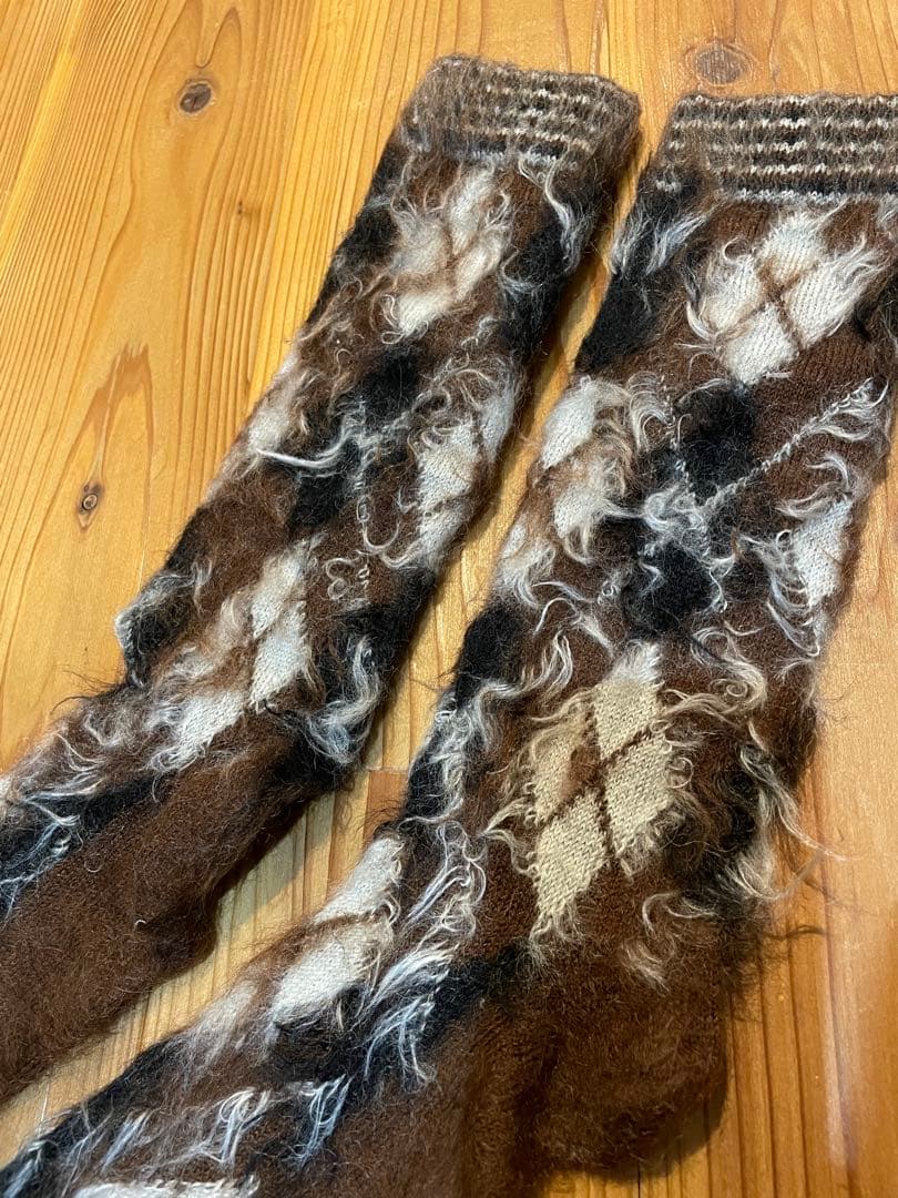 fumika uchida アーガイルモヘアソックス