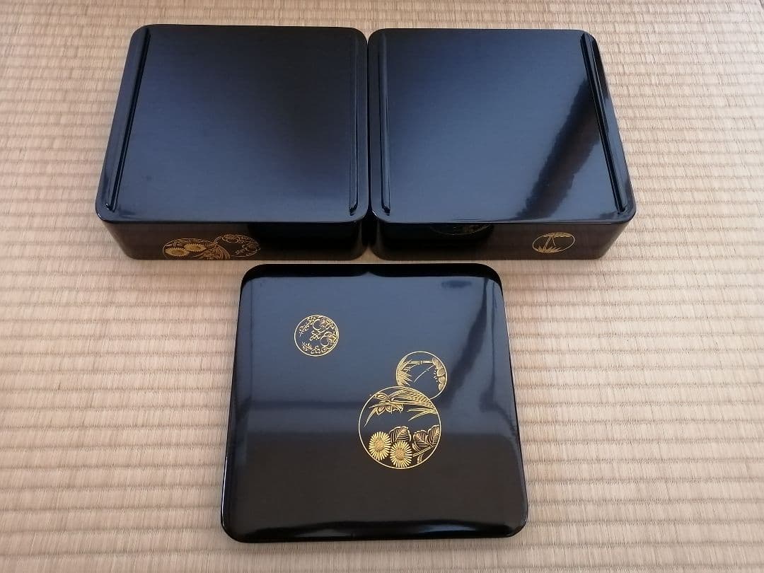 【輪島塗】最終値下げ　沈金　二段　重箱